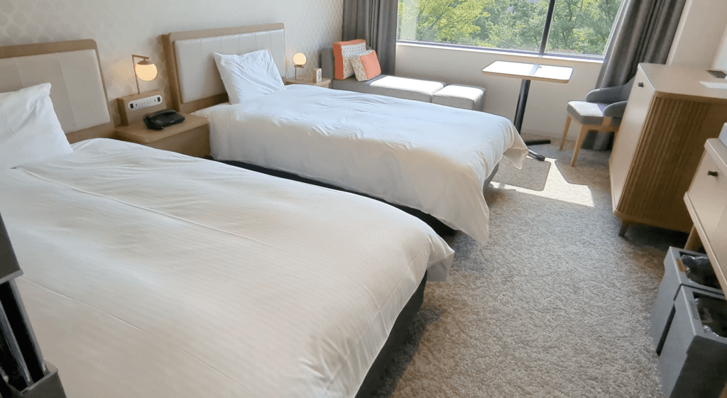 Room of Mitsui Garden Hotel Kashiwa-no-ha Park Side in Chiba, Japan, a PWD and senior-friendly hotel near National Cancer Center Hospital East.